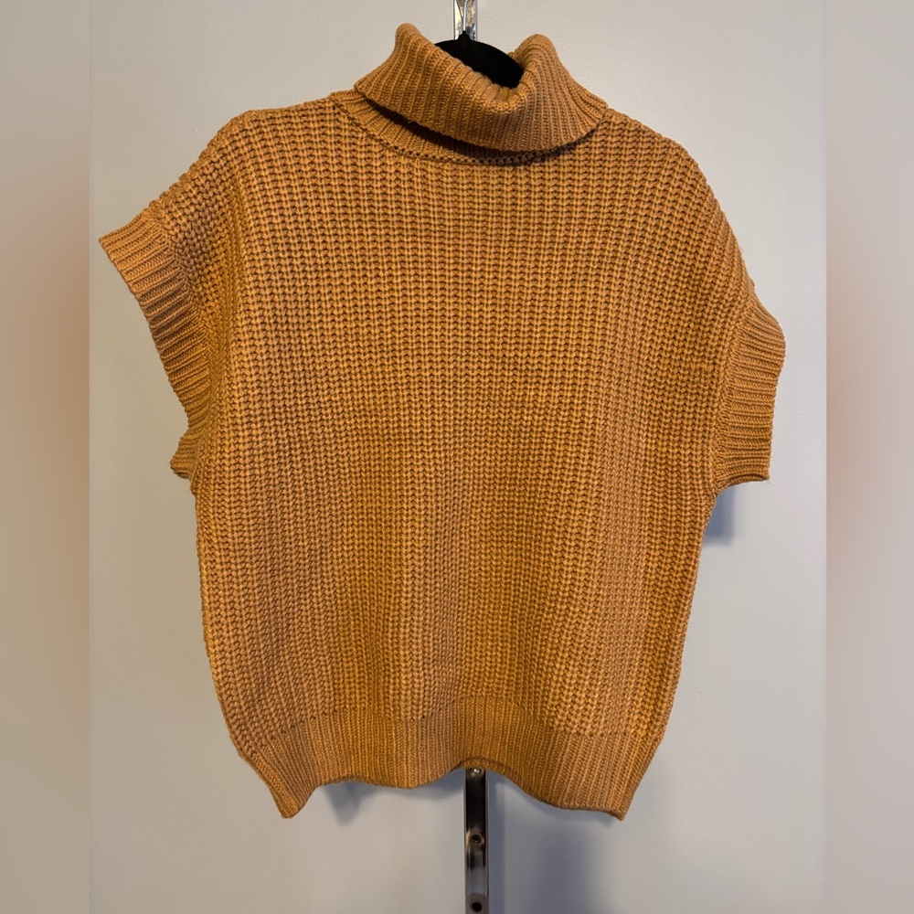 MARLED Sleeveless Turtleneck Sweater Vest Chunky‎ Knit Pullover Small